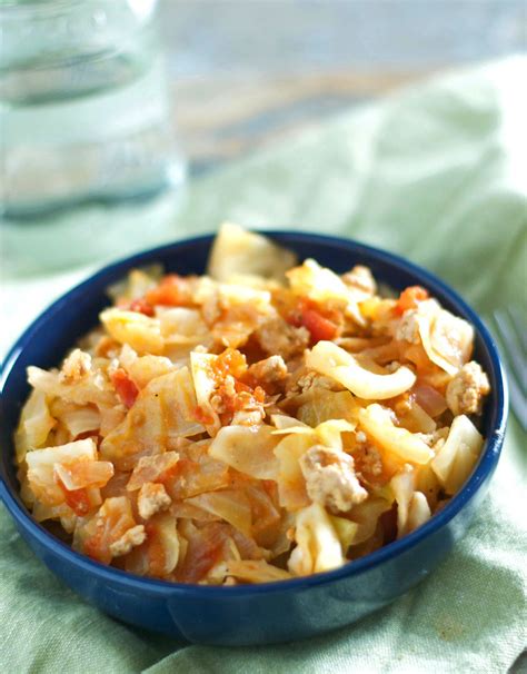 Add the garlic and continue cooking for 1 minute. Unstuffed Cabbage Rolls Recipe | Let's Be Yummy