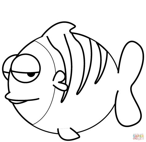Cartoon Fish Coloring Page Free Printable Coloring Pages