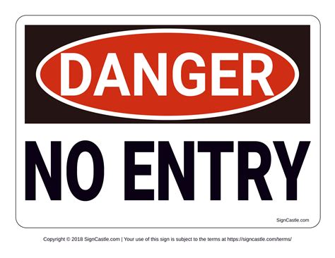 Danger Signs Poster Template