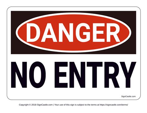 No Entry Signs Poster Template