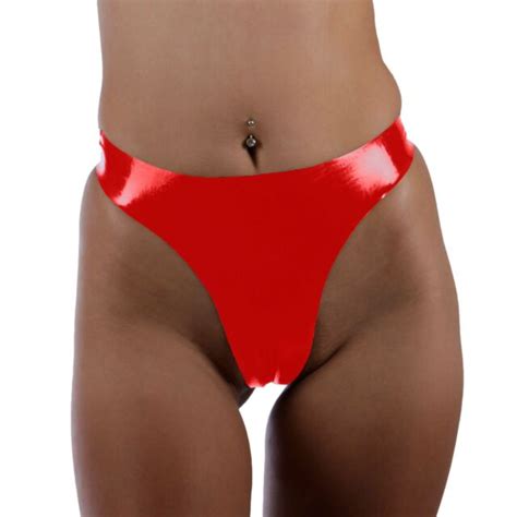 latex rubber red bikini bottoms panties one size for sale online ebay