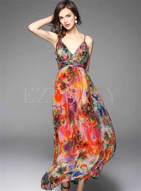 Dresses Maxi Dresses Sexy Floral Print Maxi Dress