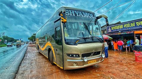 Kolkata To Asansol Volvo Bus Journey Under Heavy Rainfall By Shyamoli