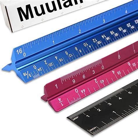 Buy Futglobal Set Of 3 Aluminum Engineering Scale Metal Ruler Set