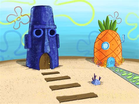 Spongebob And Squidwards Houses By Sanctuary99 On Deviantart