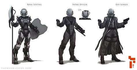 Sci Fi Character Concepts By Thomaswievegg On Deviantart Sci Fi