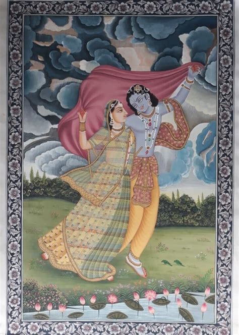 Radha Krishna 5 Pichwai Painting 22 X 34 International Indian