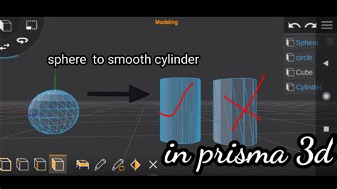How To Make A Smooth Cylinder From A Sphere In Prisma 3dprisma 3d