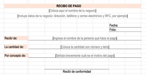 Ejemplo De Recibo De Pago En Formato Excel Images And Photos Finder