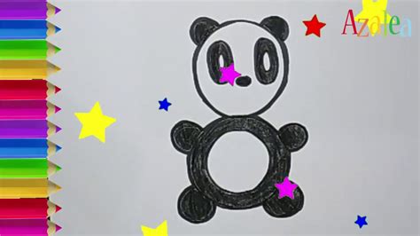 Cara Menggambar Dan Mewarnai Panda Untuk Anak Paud Tk Dan Sd Youtube