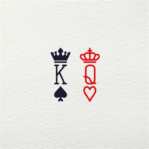 King Queen SVG King Spade Queen Heart SVG Crown Husband Etsy