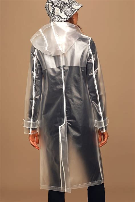 Sheer Joy Clear Pvc Raincoat Pvc Raincoat Stylish Raincoats Rain Fashion