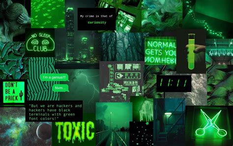Green Laptop Collage Wallpapers Wallpaper Cave