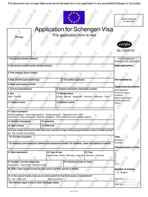 Sample Schengen Visa Application Form Filled Fill Out And Sign