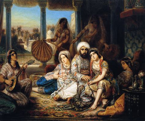 The Pasha And His Harem Oriental Painting By Francois Gabriel Etsy Uk