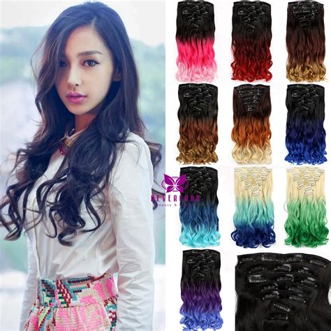 Neverland 20 Dip Dye Ombre Extensions Clip In Hair Extension Three