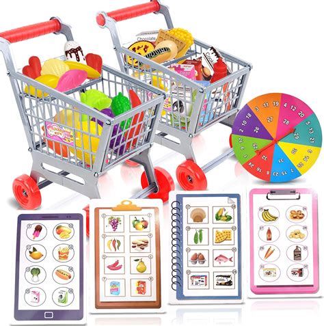Gamie Shopping Cart And List Game For Kids Fun Game With Pretend Play