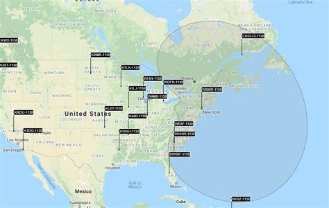North American Mw Coverage Maps Medium Wave Circle