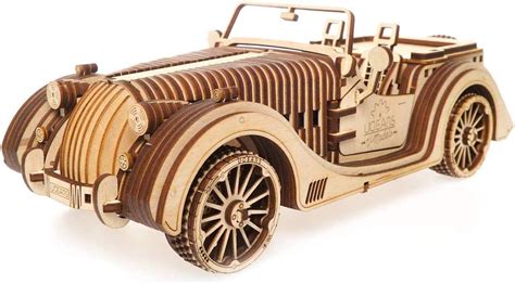 Ugears 3d Puzzles For Adults Vm 01 Roadster Vehicle Mechanical Models