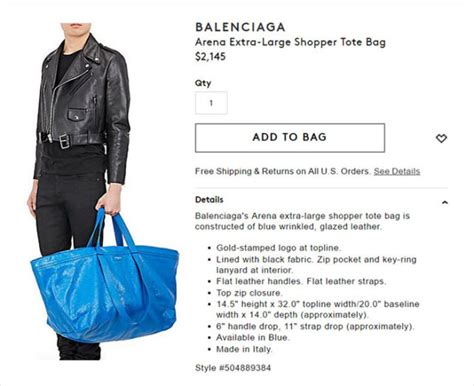 Ikea Responds To Balenciaga S 2 145 Bag Which Looks Exactly Like Ikea S 99 Cent Tote Bag Demilked