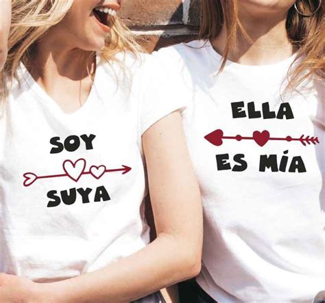Camisetas Para Parejas Corazones Soy De Ella Y Ella Es Mia TenVinilo