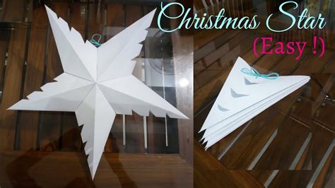 Easy Paper Star How To Make Christmas Star Diy Christmas