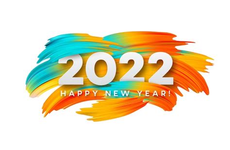 Premium Vector Calendar Header 2022 Number On Colorful Abstract Color
