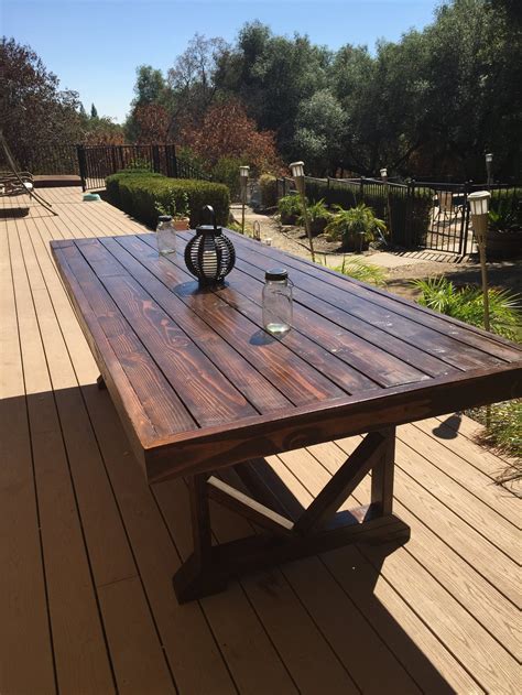Diy Large Outdoor Dining Table Outdoor Dining Table Diy Wooden