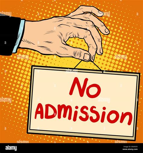 Hand Sign No Admission Stock Vector Image And Art Alamy