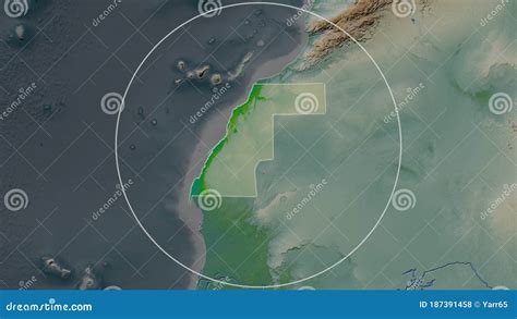 Western Sahara Physical Circled Stock Illustration Illustration Of