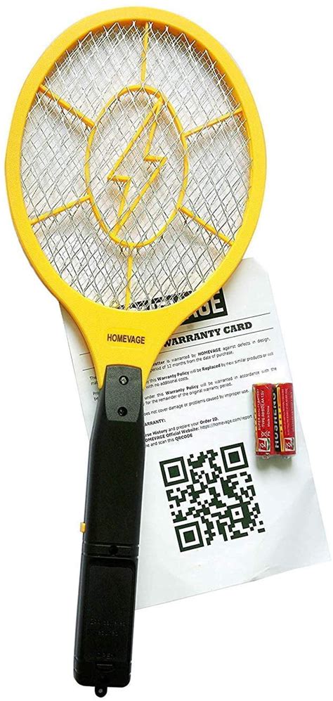 High Voltage Electric Bug Zapper Fly Swatter Mosquito Killer Racket