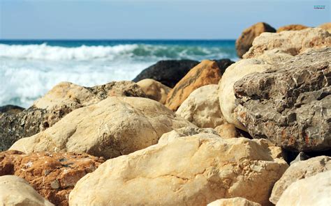 Cool Beach Rocks Wallpaper 2560x1600 15404