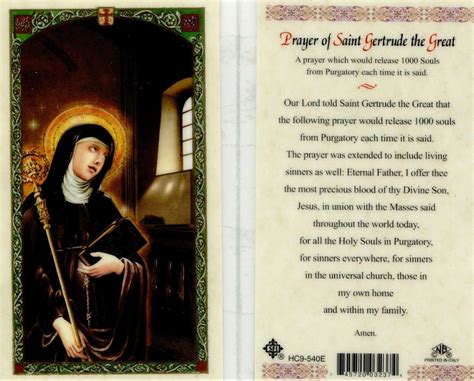 St Gertrude The Great Eb334 To Release 1000 Souls From Purgatory