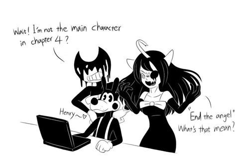embedded bendy and the ink machine black cat anime drawing meme