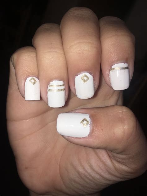 We did not find results for: White nails with gold bold accents. | Gold nails, White nails, White nails with gold