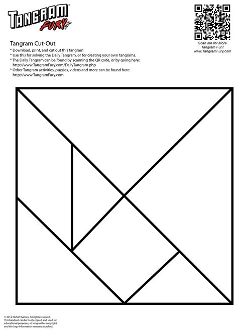 Free Tangram Printable Puzzles For Kids