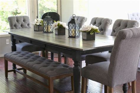 Repurpose a dining room table as a two person workstation lifehacker. Charming Dining Room Tables For 10 Esescatrina | Farmhouse ...