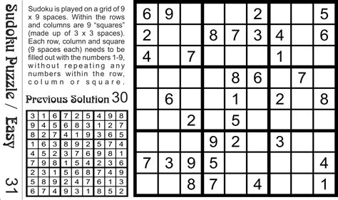 2 9x9 Sudoku Easy Puzzle Services