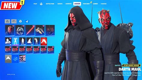 Fortnite Star Wars Darth Maul The Sith Robe 2nd Style Recreate Youtube