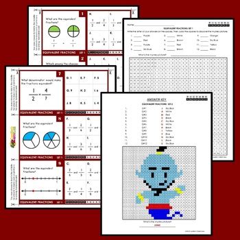 If this is new for your students, you will want to combine a hands on tool, such as these fraction tiles, to help kids find the equivalent. Comparing Equivalent Fractions Project, Coloring Pages And ...