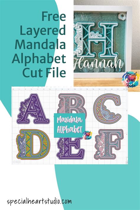 Free Layered Mandala Alphabet Svg Cricut Stencils Cricut Free