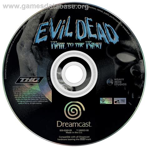 Evil Dead Hail To The King Sega Dreamcast Artwork Disc
