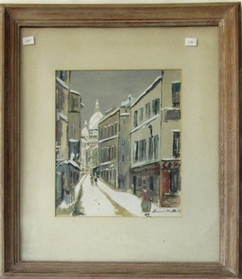 Maurice Utrillo Le Cabaret Au Lapin Agile à Montmartre Circa 1945