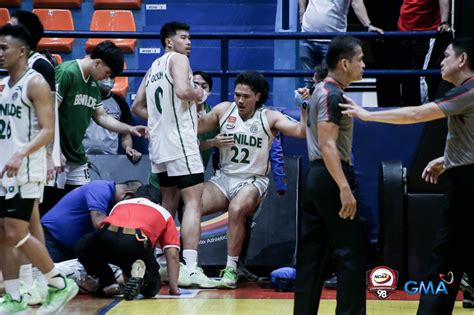 NCAA St Benilde Players To Get Checked After John Amores Punching