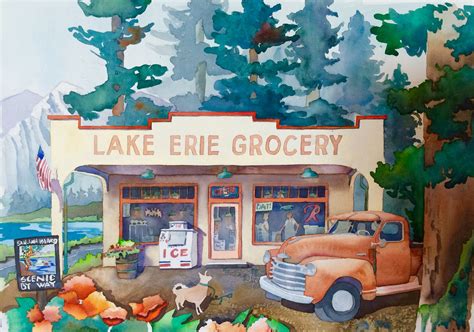 Landscape Poster Landscape Paintings Oil Paintings Old Gas Stations