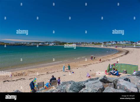 The Beach At Trearddur Bay On Holy Island Of Anglesey Wales Stock Photo