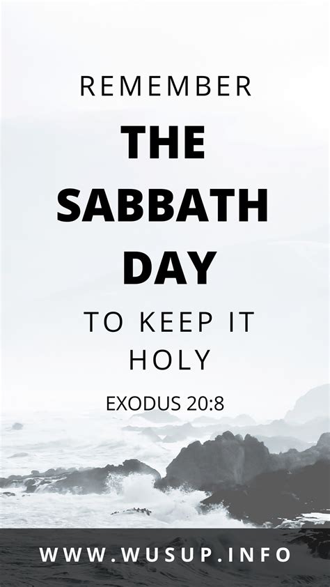 Remember The Sabbath And Keep It Holy