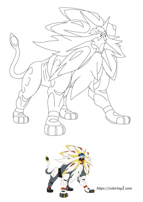 Pokemon Solgaleo Coloring Pages 2 Free Coloring Sheets 2021