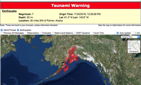 Earthquake In Anchorage Alaska Today Prompts Tsunami Warning