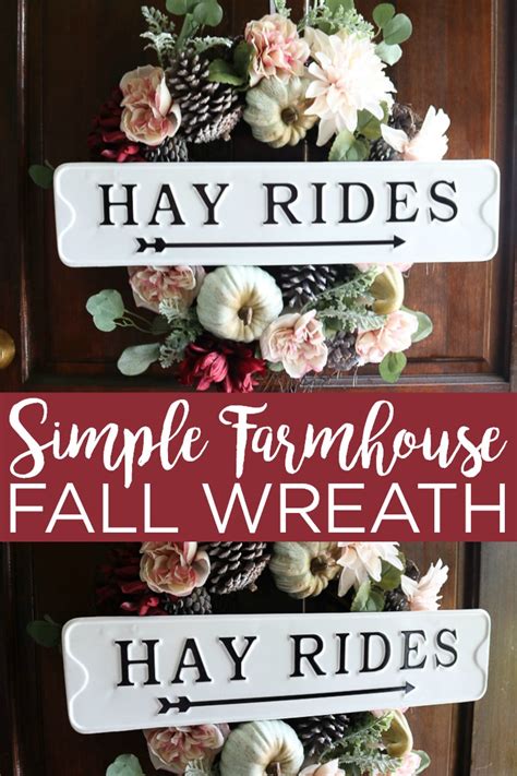 Simple Fall Wreath With Farmhouse Style In 10 Minutes Angie Holden